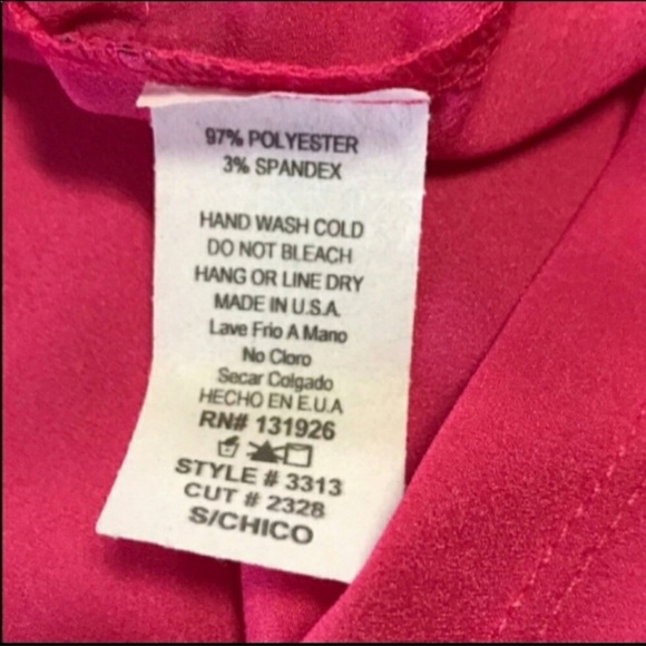 Tea n Rose Neon Pink Black Fringe Retro Top S - Picture 5 of 6